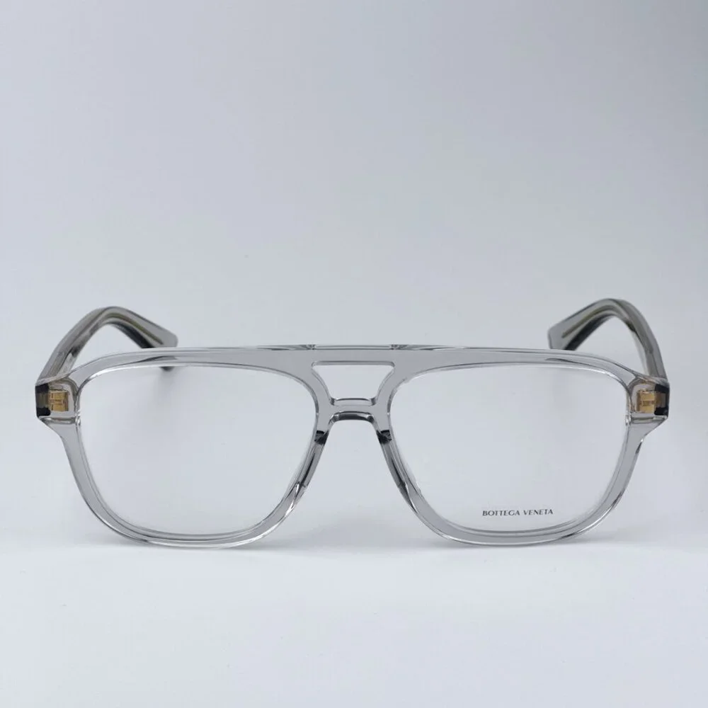 Bottega Veneta BV1294O 004 BRAND NEW Eyeglasses Grey Pilot Women